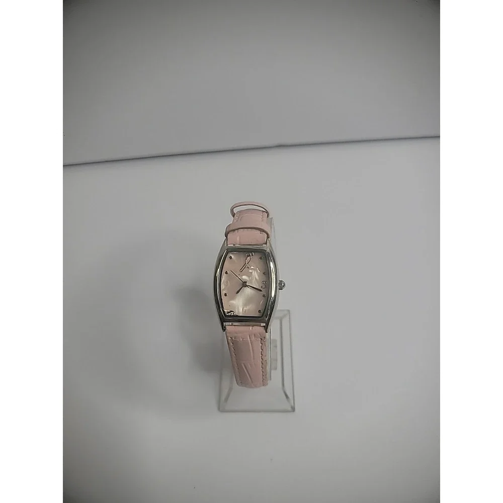 Vintage Wristwatch Watch Womens Pink Breast Cancer Awareness Jewelry Costume